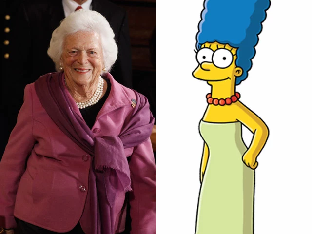 barbara bush marge simpson barbara bush marge simpson