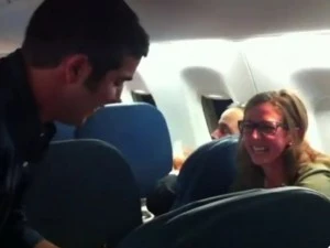Man Proposes on Flight Man Proposes on Flight