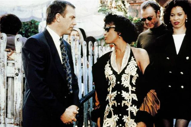 Whitney Houston and Kevin Costner in 'The Bodyguard' Whitney Houston and Kevin Costner in 'The Bodyguard'
