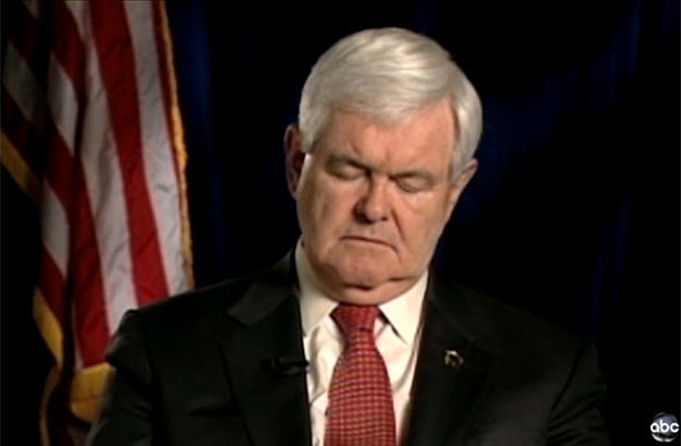 Newt Gingrich sleeping Newt Gingrich sleeping
