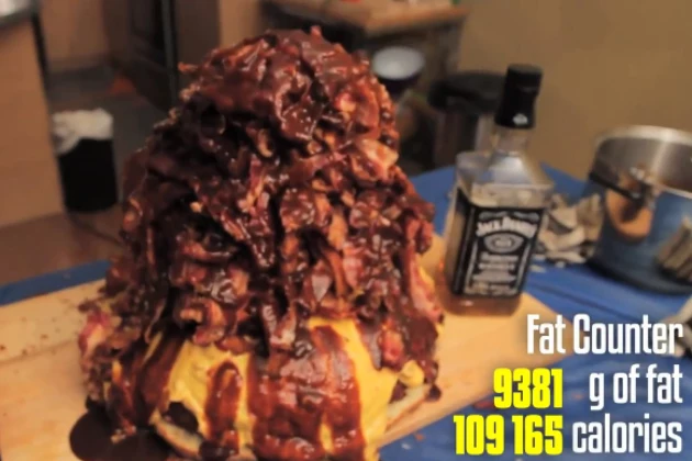 The Boss Bacon Burger has 500 strips of bacon and more than 109,000 calories. The Boss Bacon Burger has 500 strips of bacon and more than 109,000 calories.