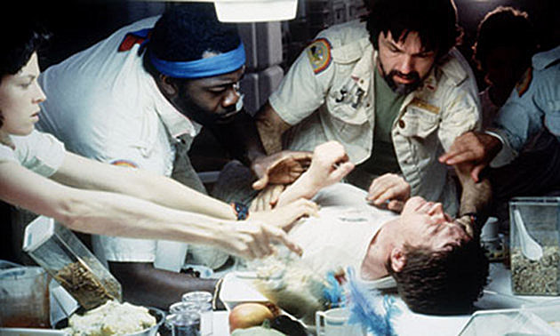 Alien chestburster scene Alien chestburster scene