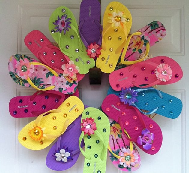 Etsy summer flip flop wreath Etsy summer flip flop wreath