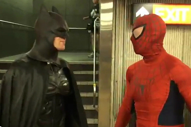 Toronto Batman and Spider-Man Battle Toronto Batman and Spider-Man Battle