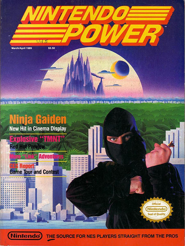Nintendo Power Ninja Gaiden Cover Nintendo Power Ninja Gaiden Cover