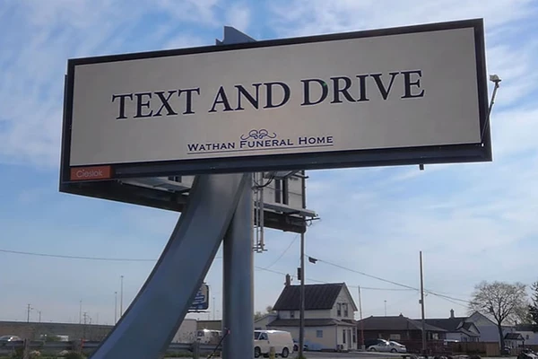 Funeral Home's Tricky Texting and Driving Ad Is On the Money