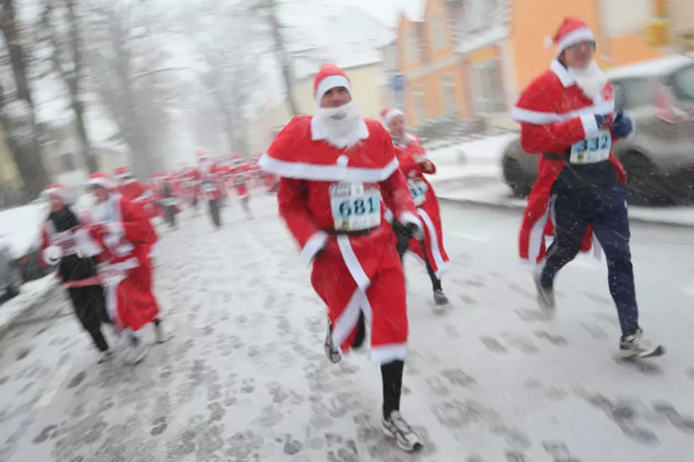 running santa